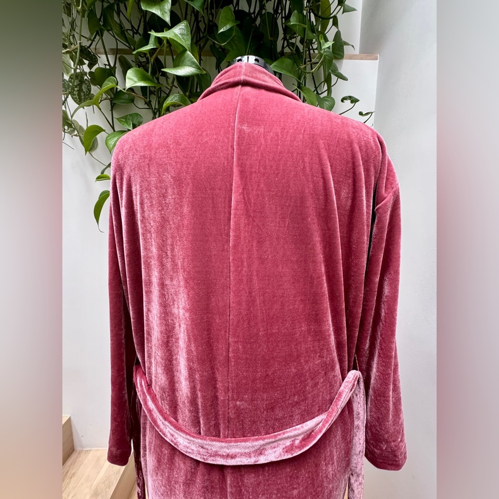 L’atiste by Amy - Pink velvet belted duster with beading detail - Size M - Picture 5 of 11